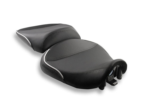 Sargent REVolution Seat for the Yamaha Tracer 9 GT 2021+ Performance Plus Upholstery with Silver Welt & Stitch.